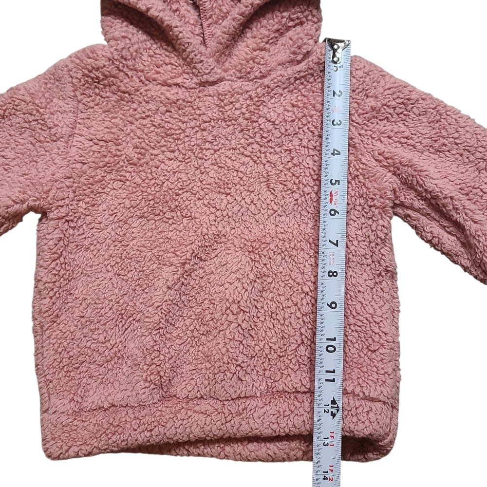 PatPat Pink Sherpa Hoodie Bow Pullover Toddler Girl Size 3T - Picture 7 of 7